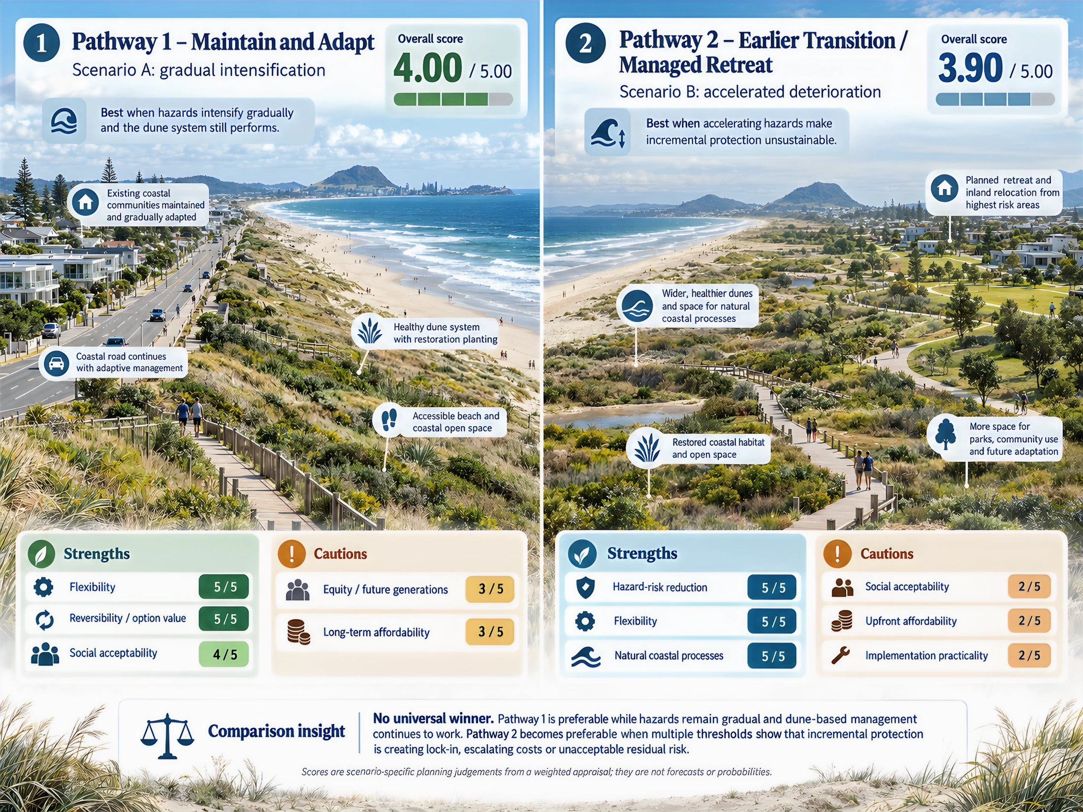 Weighted assessment scorecard for pathway 1
