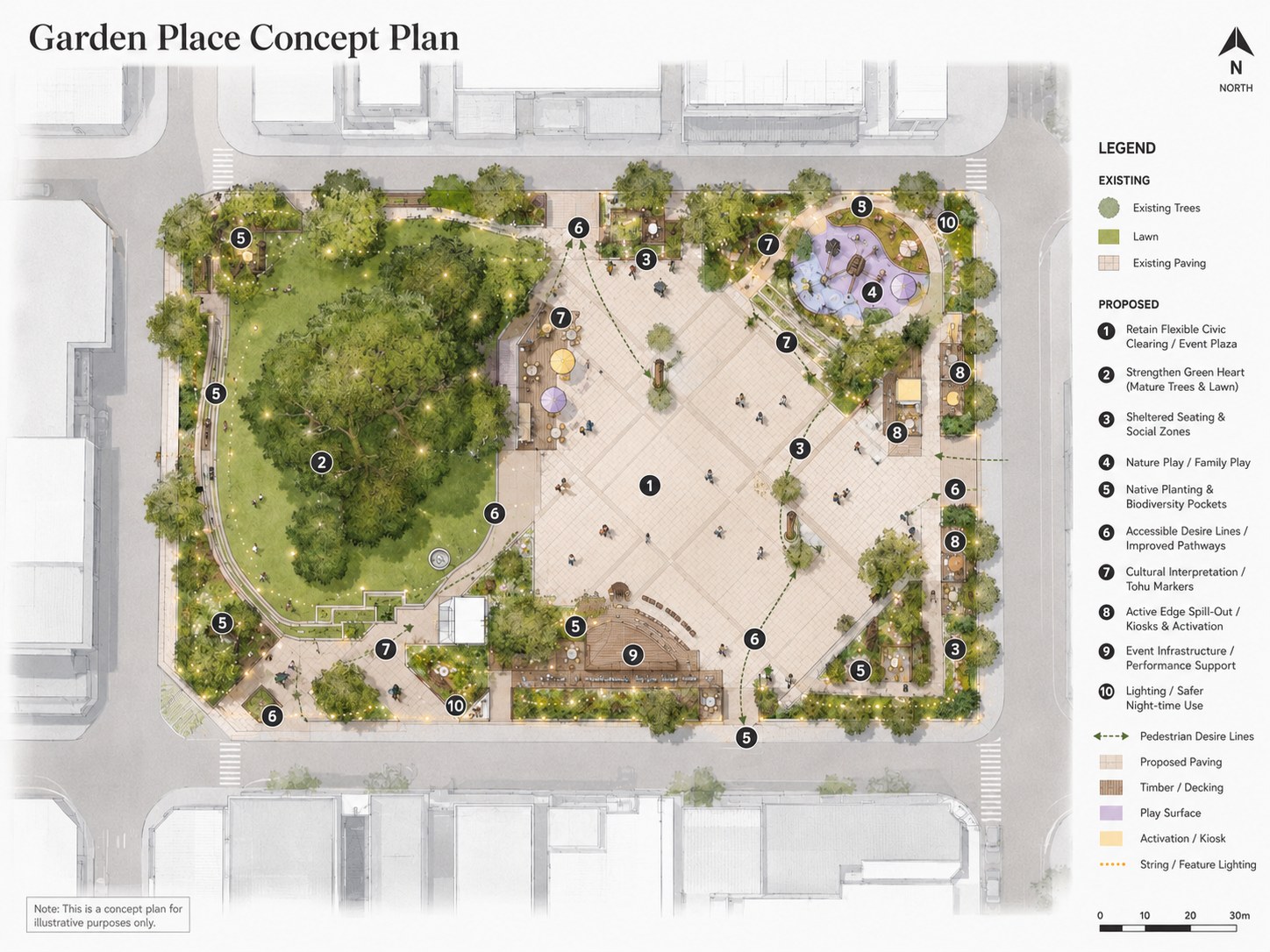 Illustrative Garden Place concept plan