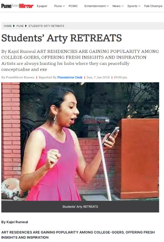 Students’ Arty Retreats — press clipping